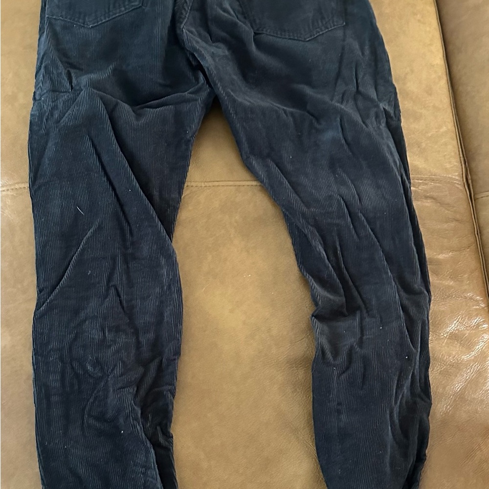 Rag & Bone Corduroy Black Pants Relaxed Tapered Fit